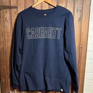 Carhartt Men's Dark Blue Long Sleeve Tee